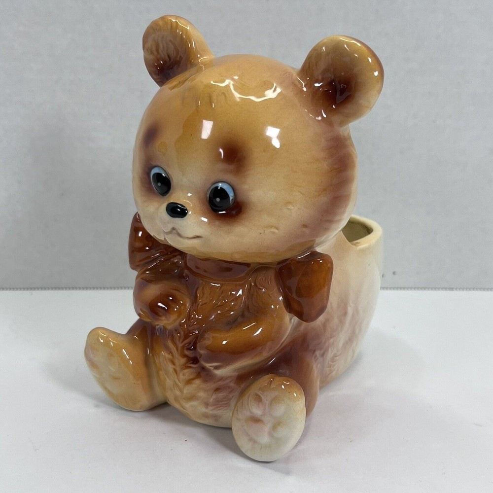 VTG Teddy Bear 6 inch Planter Parma by aai made in Japan